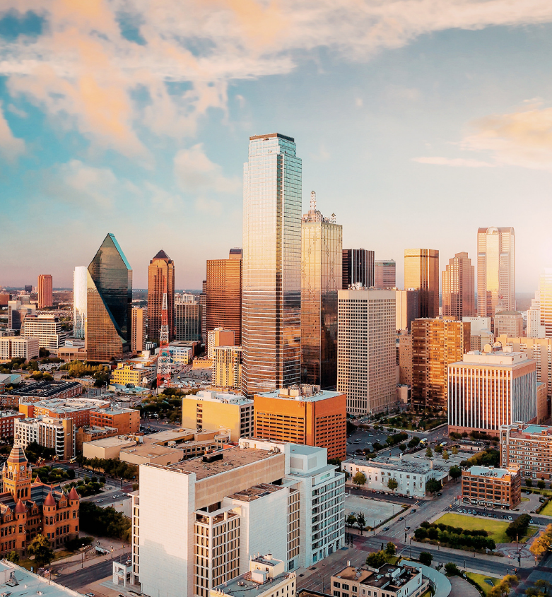 Dumpster rental service area covering Fort Worth